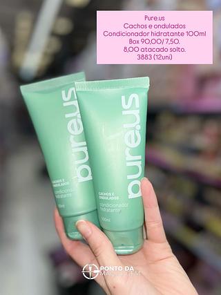Condicionador hidratante cachos e ondulados 100 ml pure.us