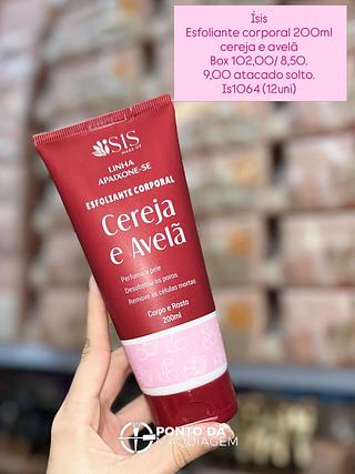 Esfoliante corporal 200 ml cereja e avelã isis