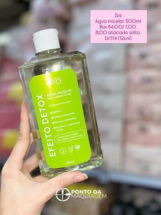 Água micelar isis efeito detox