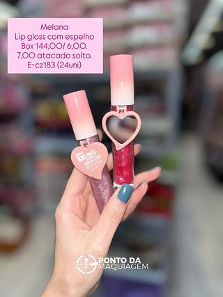 Lip gloss com espelho melana